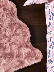 Pink Plush Faux Fur Rug - Image 6 of 8