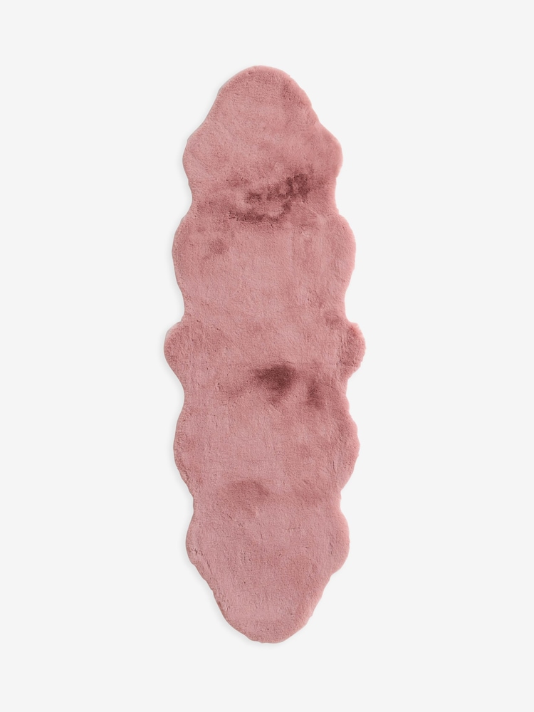 Pink Plush Faux Fur Rug - Image 8 of 8
