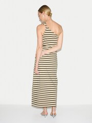 Jigsaw Green Stripe One Shoulder Dress - Image 4 of 5
