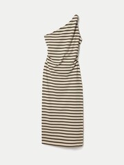 Jigsaw Green Stripe One Shoulder Dress - Image 5 of 5