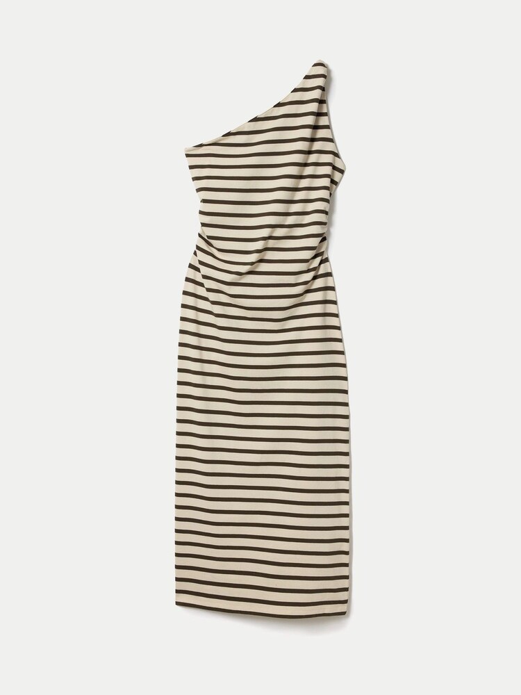 Jigsaw Green Stripe One Shoulder Dress - Image 5 of 5