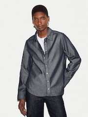 Jigsaw Blue Washed Denim Button Down Shirt - Image 1 of 4