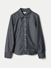 Jigsaw Blue Washed Denim Button Down Shirt - Image 4 of 4