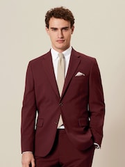 Brick Red Slim Fit Motionflex Stretch Suit Jacket - Image 1 of 10