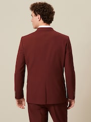 Brick Red Slim Fit Motionflex Stretch Suit Jacket - Image 2 of 10