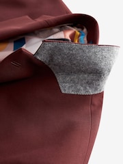 Brick Red Slim Fit Motionflex Stretch Suit Jacket - Image 7 of 10