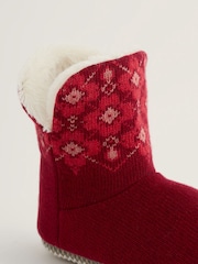 Seasalt Cornwall Red Snooze Slipper Booties Slippers - Image 2 of 2