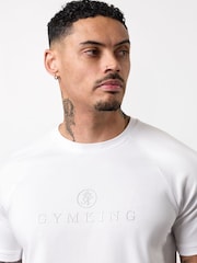 Gym King White Pro Logo T-Shirt - Image 4 of 4