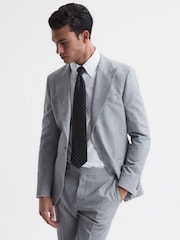 Reiss Black Liam Polka Dot Silk Tie - Image 2 of 5