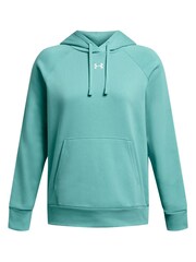 Under Armour Blue Rival Fleece Hoodie - Image 4 of 5