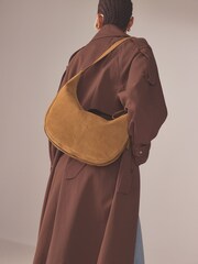 Tan Brown Suede Sling Bag - Image 4 of 5
