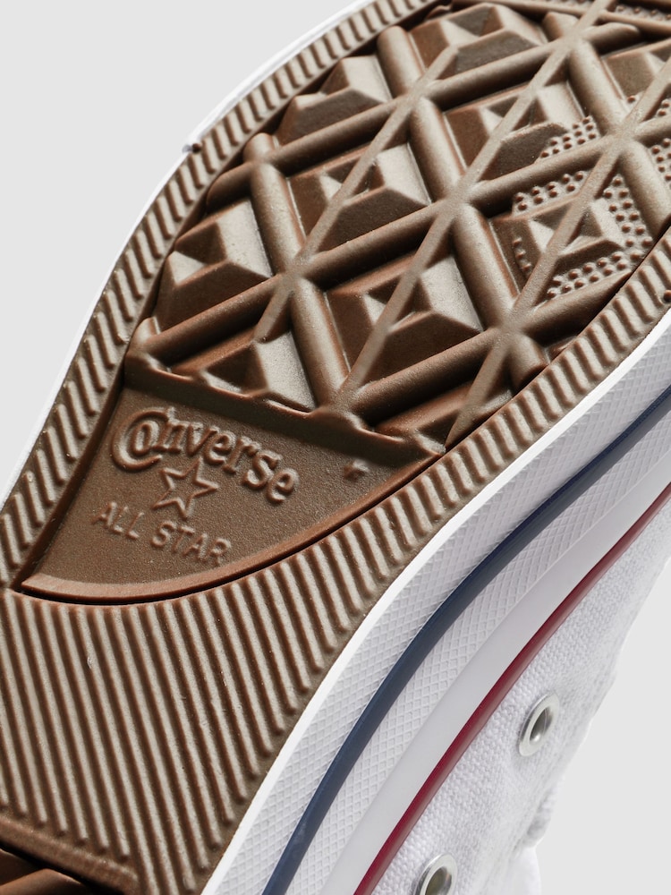 Converse White Chuck Taylor All Star Ox Junior Trainers - Image 3 of 4