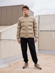 Stone Shower Resistant Rubberised Funnel Puffer Coat - Image 2 of 12