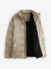 Stone Shower Resistant Rubberised Funnel Puffer Coat - Image 8 of 12