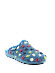 Lunar Light Blue Lunar Montreal Polka Dot Slippers - Image 3 of 11