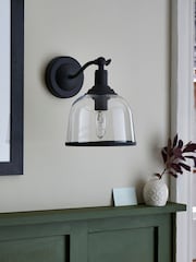 Black Gloucester Mains Operated Wireless Wall Light - Image 2 of 6