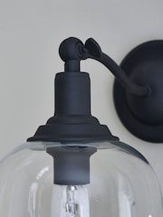 Black Gloucester Mains Operated Wireless Wall Light - Image 5 of 6