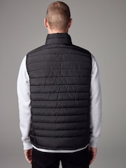 Black Shower Resistant Lightweight Puffer Gilet - Image 2 of 8