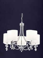 Searchlight Chrome Crest 5 Light Ceiling Light - Image 1 of 2