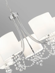 Searchlight Chrome Crest 5 Light Ceiling Light - Image 2 of 2