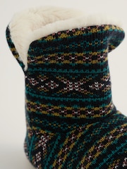 Seasalt Cornwall Green Snooze Slipper Booties Slippers - Image 2 of 2