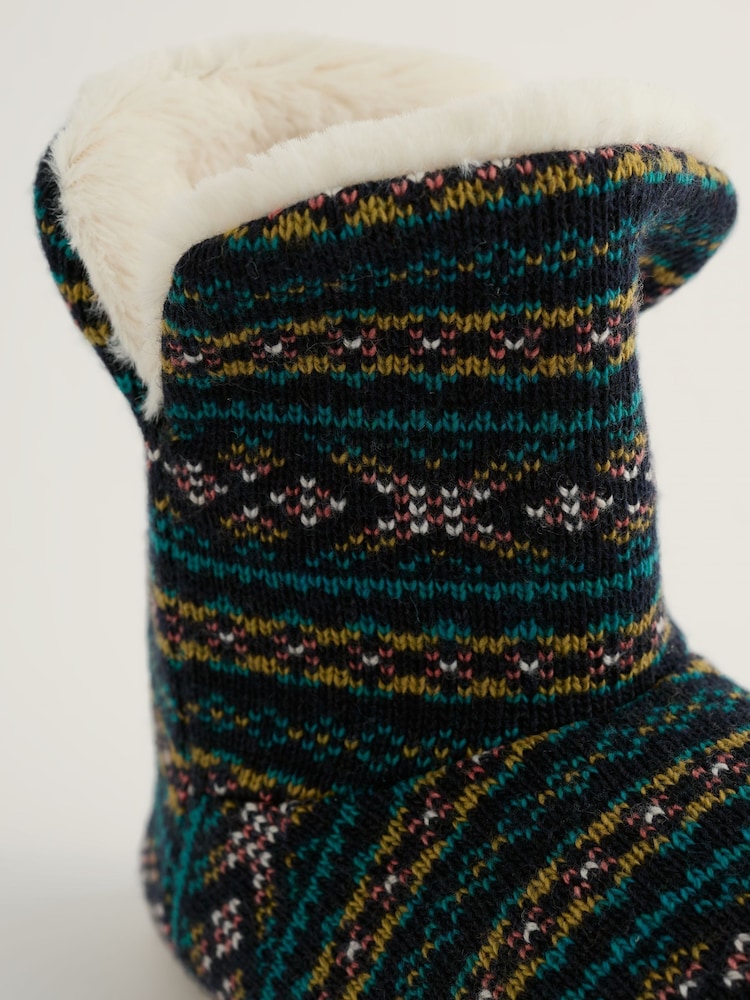Seasalt Cornwall Green Snooze Slipper Booties Slippers - Image 2 of 2
