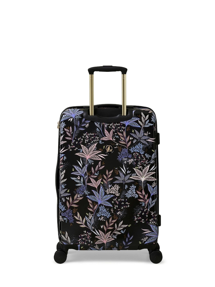 Sara Miller Botanic Medium 4 Wheel Black Suitcase - Image 2 of 6 Sara Miller Botanic Medium 4 Wheel Black Suitcase - Image 2 of 6