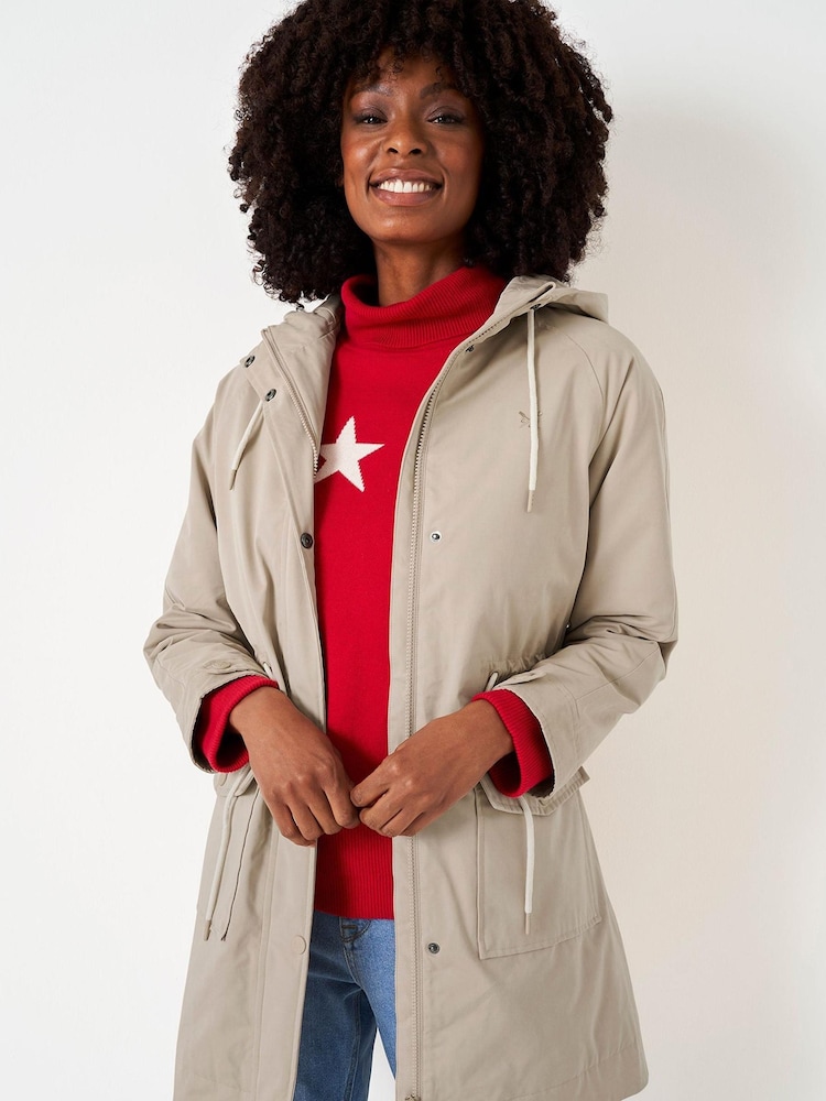 Crew Clothing Company Natural Stone Parka - Image 1 of 4