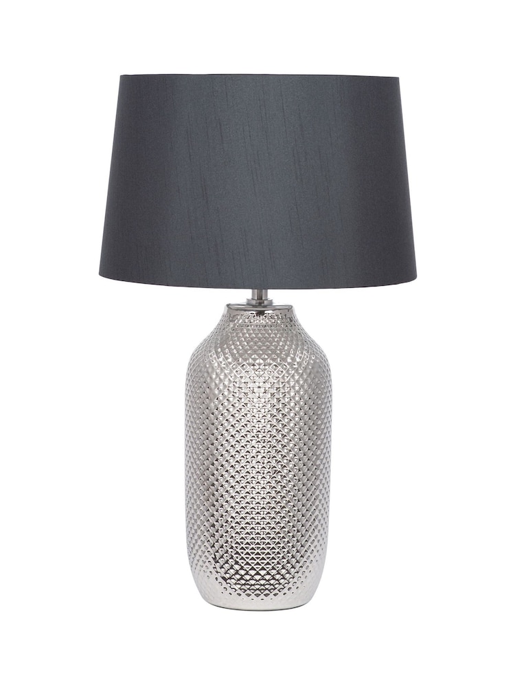 Pacific Silver Textured Ceramic Table Lamp - Image 2 of 3