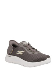 Skechers Brown Slip In GO WALK Flex Hands-Up Trainers - Image 3 of 5
