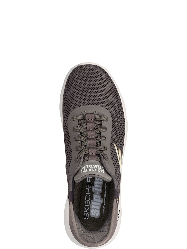 Skechers Brown Slip In GO WALK Flex Hands-Up Trainers - Image 5 of 5