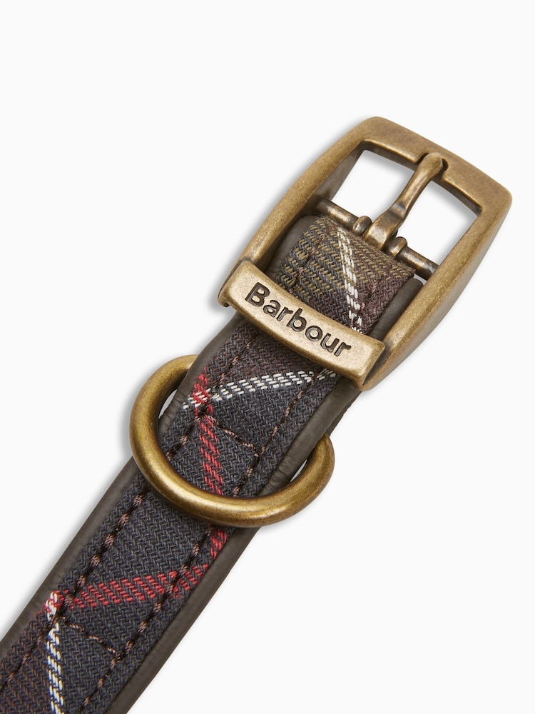 Barbour® Green Tartan Dog Collar - Image 2 of 6