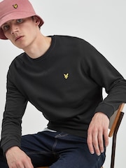 Lyle & Scott Black Crew Neck Cotton Sweatshirt - Image 1 of 7