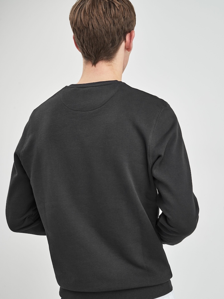 Lyle & Scott Black Crew Neck Cotton Sweatshirt - Image 3 of 7