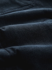 Navy Blue Cord Borg Lined Trucker Jacket - Image 10 of 11