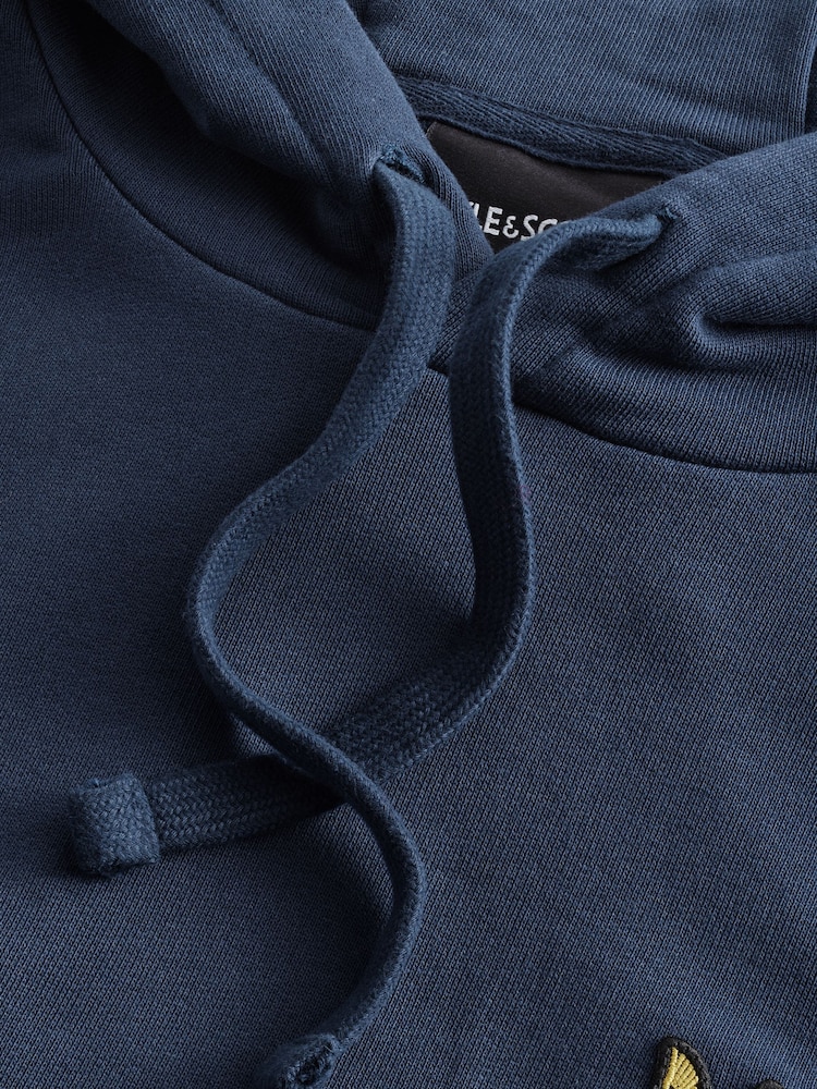 Lyle & Scott Navy Pullover Hoodie - Image 8 of 8