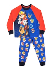 Character Red/Blue Paw Patrol Printed Long Sleeve Pyjamas - Image 1 of 8