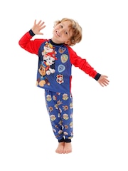Character Red/Blue Paw Patrol Printed Long Sleeve Pyjamas - Image 6 of 8