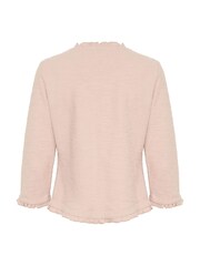 Cream Pink Mellie Open Front 3/4 Sleeve Cardigan - Image 6 of 6