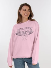 Brands In Pink Disney Princess On My Journey Sweat Top - Image 1 of 5