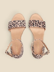 Sosandar Natural Ankle Strap High Wedge Espadrille Sandals - Image 3 of 3