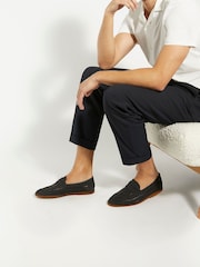 Dune London Blue Brickles Woven Loafers - Image 1 of 6
