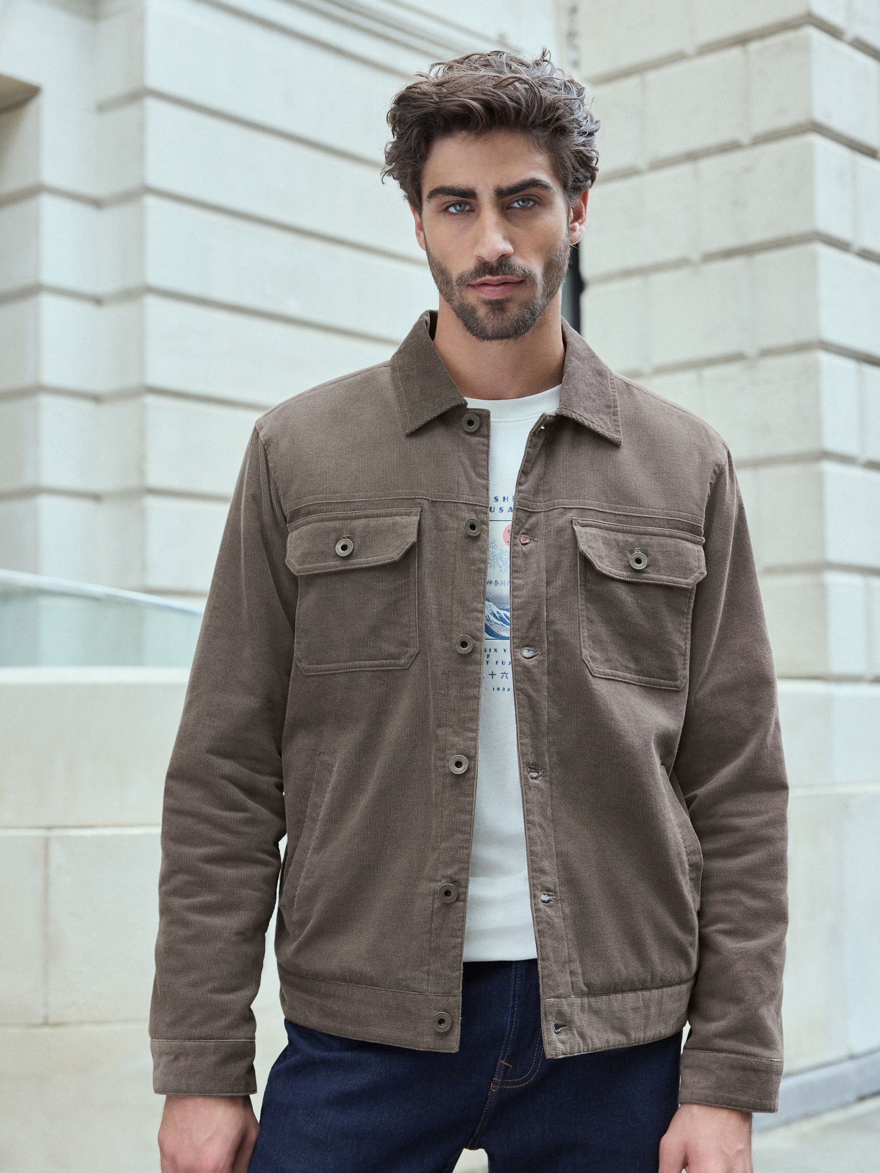 Levi's cord borg trucker jacket in black online