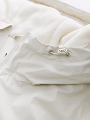 Light Grey Wadded Rubberised Hooded Jacket - Image 11 of 11