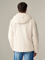 Light Grey Wadded Rubberised Hooded Jacket - Image 2 of 11