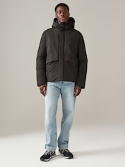 Brown Hooded Shower Resistant Padded Coat - Image 2 of 10