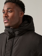 Brown Hooded Shower Resistant Padded Coat - Image 5 of 10