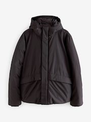 Brown Hooded Shower Resistant Padded Coat - Image 7 of 10