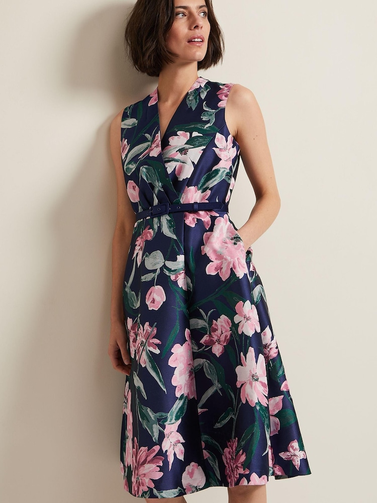Phase Eight Multi Salina Floral Jacquard Dress - Image 1 of 7