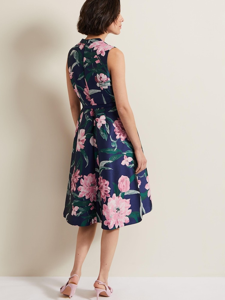 Phase Eight Multi Salina Floral Jacquard Dress - Image 2 of 7